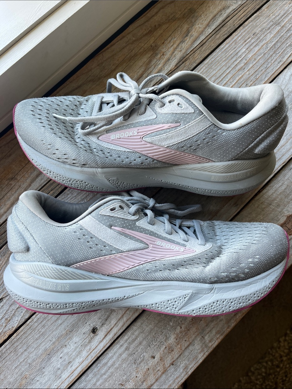 Brooks Adrenaline GTS Gray & Pink Women’s Running Shoes